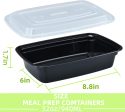 Plastic Meal Prep Containers with Lids - Pack of 30 - 32oz or 38oz - Leakproof Rectangular Food Storage Container For Discount