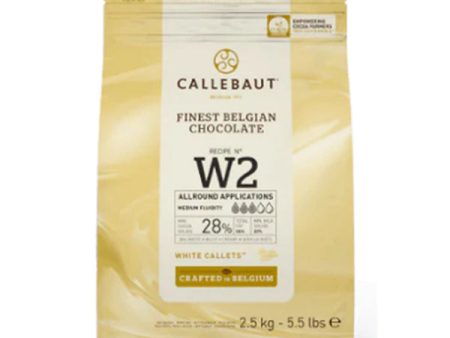 CALLEBAUT - WHITE CHOCOLATE CALLETS W2CAU-76 8x2.5 KG - Barry Callebaut Canadian Distribution Online