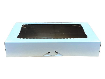 Donut Box with Window - 10.25  x 6.75  x 1.87  - 25 Pack on Sale