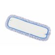 Blue Microfiber Wet Pad With Fringe - Sold By The Case For Discount