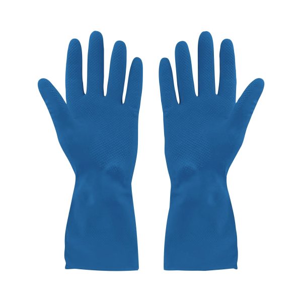 Blue Silverlined Rubber Gloves - Sold By The Case Hot on Sale