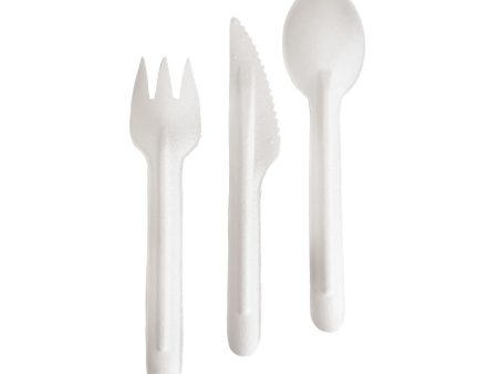 6.25  Bagasse Compostable Spoons or Forks or Knives- 1000 Per Case  - Sold By The Case For Discount