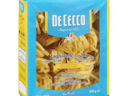 Pasta Tagliatelle Nest #203 - 8 x 500 g - De Cecco - Restaurant and Foodservice Ingredients - Canadian Distribution For Discount