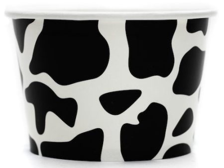 12oz Cow Print Ice Cream Cups (1000 Case) Online Sale