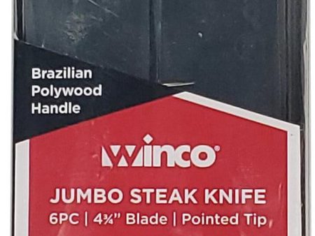 Winco - Steak Knives - Polywood Handle - 4-3 4  Blade Supply