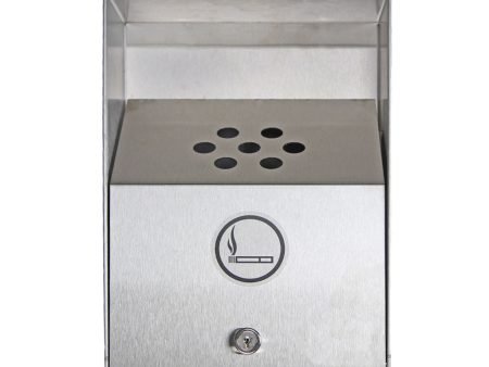 Wall Mounted Heavy-Duty Ashtray Stainless Steel - Sold By The Case Online now