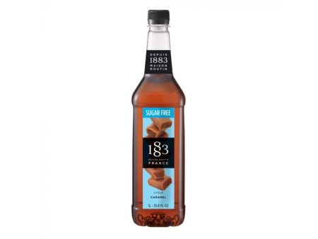 1883 Maison Routin Premium Syrup - 6 x 1L Pet-Plastic Bottles  - Sugar-Free Caramel For Cheap