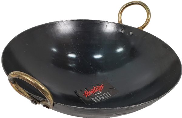 XC - Iron Wok (Kadai) - Flat Bottom #12 (30cm) Supply