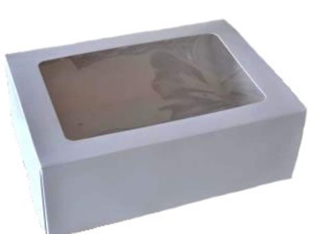 Cake Box with Window - 10  x 14  x 5  - 25 Pack For Cheap