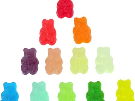 12 Flavor Gummi Bears (Regular) Candy Toppings | TR Toppers G415-200 | Premium Dessert Toppings, Mix-Ins and Inclusions | Canadian Distribution Supply