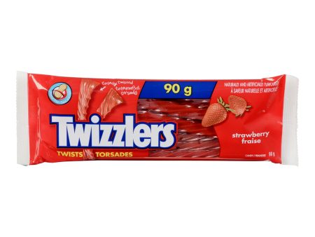 Candy Strawberry Twizzler - 192 x 90 g (Case = 24 x 90 g) - Twizzler - Restaurant and Foodservice Ingredients - Canadian Distribution Cheap