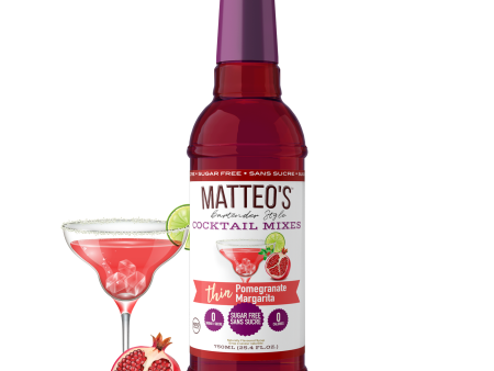 Sugar Free Cocktail Mixes - Pomegranate Margarita | 6 x 750ml Bottles Online Sale