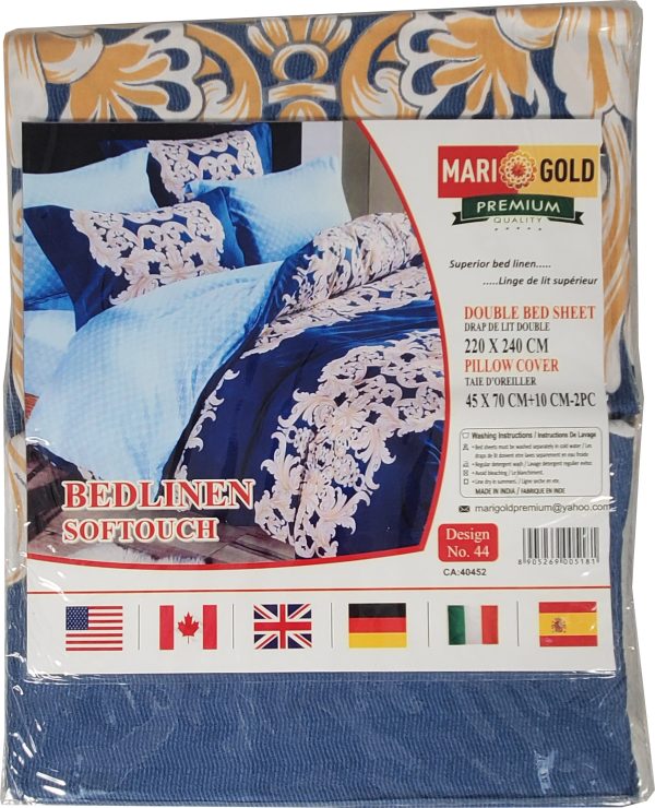 CLR - Mari-Gold - Double Bed Sheet w Pillow Cover Sale