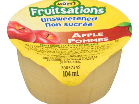 Applesauce Unsweetened - 72 x 104 mL - Fruitsations - Restaurant and Foodservice Ingredients - Canadian Distribution For Discount