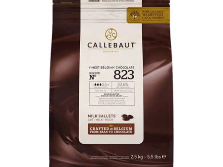 CALLEBAUT - MILK CHOCOLATE 33.6% CALLETS 823-CAU-76 - 2.5KG - Barry Callebaut Canadian Distribution For Cheap