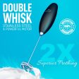 Hand Mixer - Double Whisk Milk Frother & Drink Mixer - Twin Whisk - Hand Blender for Coffee, Electric Mixer for Milk, Matcha, Hot Chocolate, Cappuccino, Frappe & More - Mousseur a Lait - Black Supply