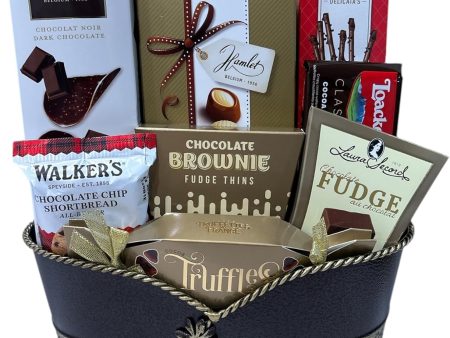 Supreme Gift Basket - Includes pretzels, brownies, Belgium chocolate, fudge and more. on Sale