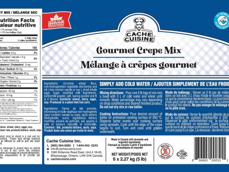 Gourmet Crepe Mix - Case of 6 x 5lb. - Simply Add Water - Product of Canada Discount