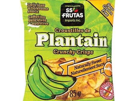 SS-Frutas | Plantain Crunchy Crisps Chips Naturally Sweet | 85 g X 50 | Box Sale