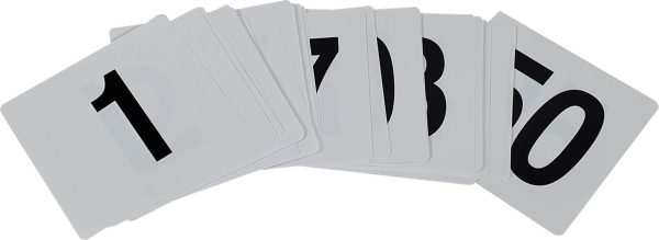 Table Numbers 4  (1-50) Black # on White Plastic - SAGTN-450 on Sale