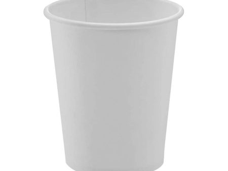 Single Wall Hot Cold Compostable Plain White Cups - 1000 cups per case - Sold By The Case Fashion