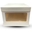 Cake Box - White with Window - 12  x 12  x 10  - 25 Pack on Sale