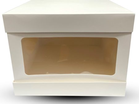 Cake Box - White with Window - 12  x 12  x 10  - 25 Pack on Sale