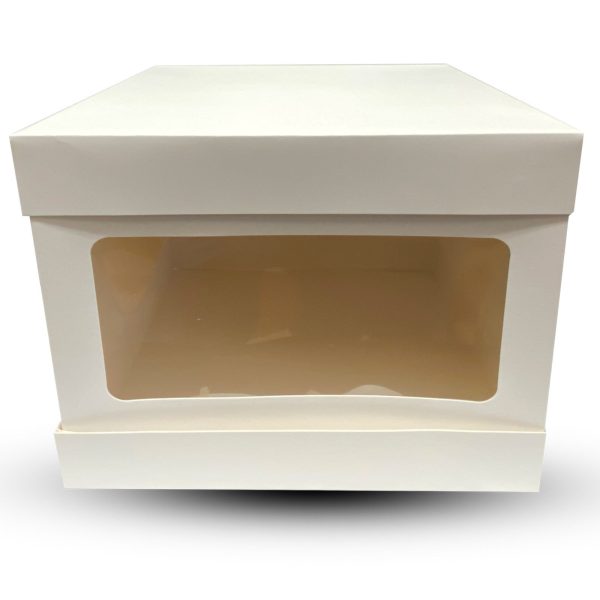 Cake Box - White with Window - 12  x 12  x 10  - 25 Pack on Sale