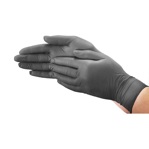 Black 5 Mil Nitrile Gloves Powder-Free - Sold By The Case For Sale