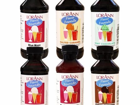 Flavor Fountain Dessert Variety Pack - 6 x 4 oz Flavour Pack - Ice Cream and Beverage Flavors - LorAnn Oils - Canadian Distribution Cheap