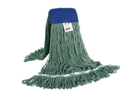 Syn-Pro® Synthetic 5 Inch Wide Band Wet Green Looped End Mop - Sold By The Case For Sale