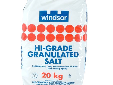 Salt Fine Hi-Grade - 1 x 20 kg - Windsor - Restaurant and Foodservice Ingredients - Canadian Distribution For Cheap