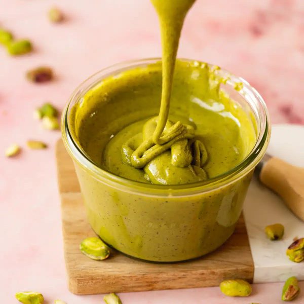 All Natural - Premium Pure Pistachio Butter (aka Pistachio Cream or Filling) - 100% Pure Pistachio Paste - 200g Jar or 5KG Bulk Bucket - For Cooking, Baking, Ice Cream, Gelato, Desserts, Sauce and Toppings - Canadian Distribution Discount