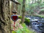 The Heart s Purpose ~ Crowned Stained Glass Amulet Hot on Sale