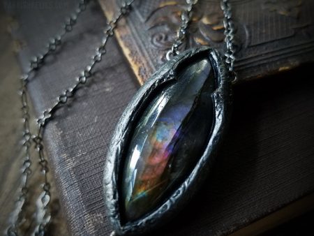 Arch of Pasithea ~ Labradorite Gothic Arch Amulet For Sale