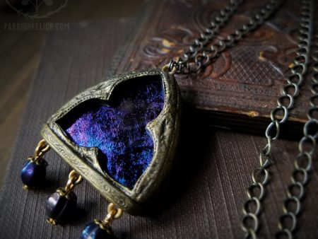 Nyx Trefoil ~ Iridescent Stained Glass Amulet Hot on Sale