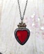 Iridescent Stained Glass Sacred Heart Amulet Discount