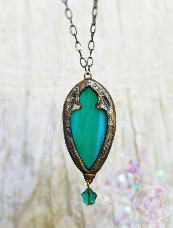 Hi iaka s Arch ~ Opalescent Stained Glass Amulet Online Sale