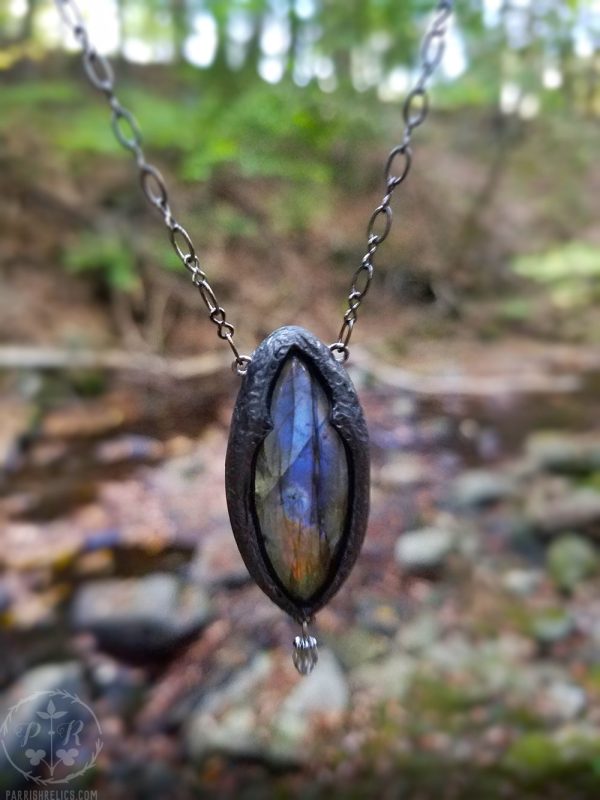 Arch of Pasithea ~ Labradorite Gothic Arch Amulet For Sale